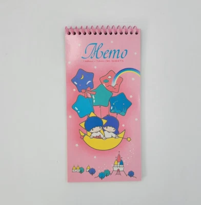 $19.99 • Buy Vintage Sanrio 1976 Little Twin Stars Notebook Memo Notepad Spiral RARE