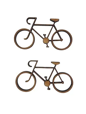 6x Bike Bicycle 5cm Wood Craft Embelishments Laser Cut Shape MDF • £3.15