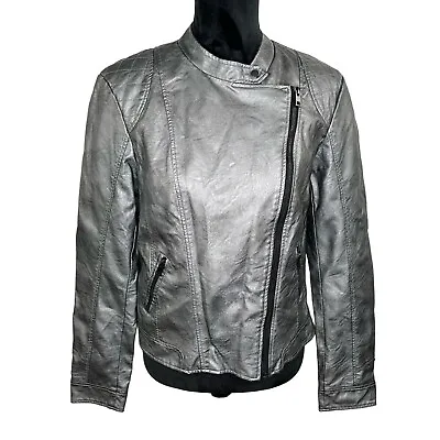 Vero Moda Metallic Short Faux Leather Jacket • $25