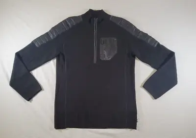 SmartWool Ski Ninja Half Zip Sweater Black Pullover Mens Size Medium • $50