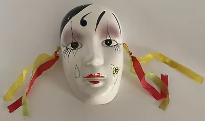 Ceramic Mardi Gras Harlequin Wall Hanger Mask 6.75” • $9.99