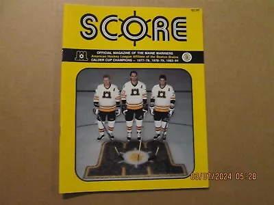 AHL Maine Mariners Vintage Defunct Circa 1990-91 Score Team Logo Program • $40