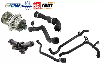 Water Pump Thermostat Radiator Hose Water Hose Pipe Sensor 8pc OEM For BMW E46xi • $236.78