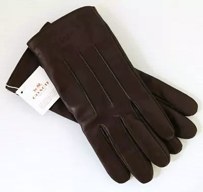 Coach Basic Nappa Leather Tech Gloves~MISMATCHED Mahogany~Mens Small & Medium • $34.99