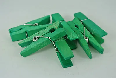 MINI CLOTHES PEGS CLIPS 35mm  X 20 Ideal For Crafting   • £1