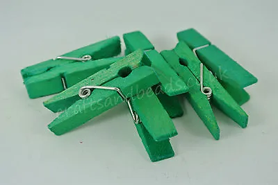 MINI CLOTHES PEGS CLIPS 35mm  X 50 Ideal For Crafting   • £3.40
