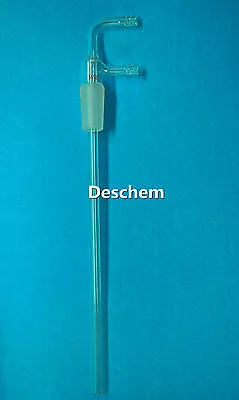$19.99 • Buy 24/40,90 Bend,Laboratory Glass Long Stem Hose Inlet Adapter With Vacuum Adapter