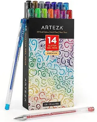 Arteza Glitter Gel Ink Pens - Set Of 14 • $11.99