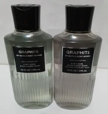 Bath Body Works GRAPHITE 3-1 Hair Face Body Wash Gel Shampoo 2 Bottles Per Order • £23.71