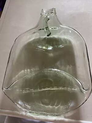 LARGE Melted Clear Art Glass Wine Bottle Cheese Serving Plate Tray Spoon Rest 9  • $12