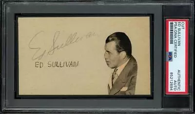 ED SULLIVAN (1901-1974) Autograph Cut |  Ed Sullivan Show  - Signed PSA/DNA Cert • $119.99