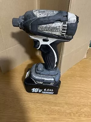 Makita Impact Driver 18V White & Battery Indicator Life 6.0 AH • £99.99