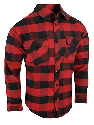Flannel Plaid Shirt Mens Soft Button Flap Pockets Big Check True Fit Up To 5X • $22.95