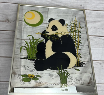 $79.95 • Buy Vintage Panda Bear Mid Century Mirror By Turner Wall Art MCM Picture 20  X 16 