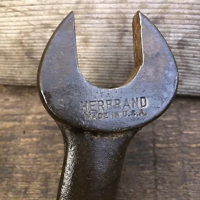 HERBRAND 1 1/16” & 15/16 “ AF Open Ended Spanner USA Old Tool Vintage No 34A • $25