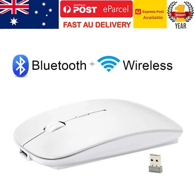 $15.99 • Buy 2.4 GHz Optical Wireless Bluetooth Slim Rechargeable Mouse Mice For Laptop PC AU