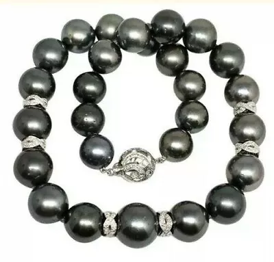 $4760 • Buy Diamond Tahitian Pearl 14k Gold Necklace 16 Mm 16.5  Certified $29,750 914434
