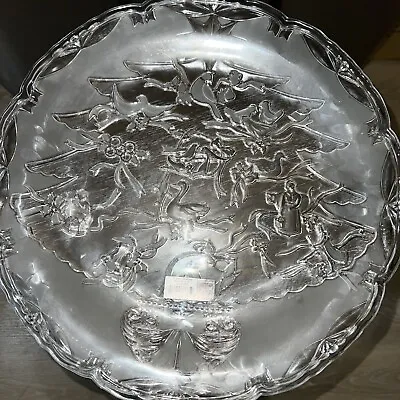 Mikasa 12 Days Of Christmas Glass Serving Platter 15 1/2  Vintage New -  NIB • $19