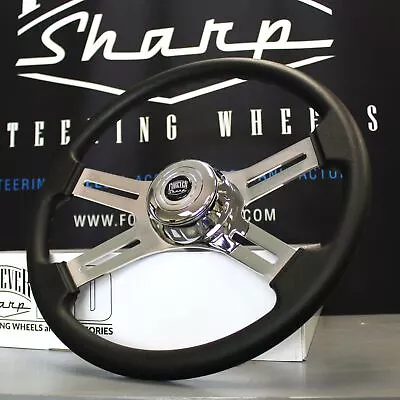 4 Spoke Steering Wheel 18  Black (Freightliner Kenworth Peterbilt Volvo) • $130.42