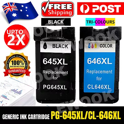 Generic PG-645XL CL-646XL Ink For Canon MG3060 2460 TR4560 MX496 TS3160 3360 • $29.95