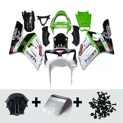 Green Fairing Kit For Kawasaki Ninja ZX6R 636 2003 2004 ABS Injection Bodywork • $441.95