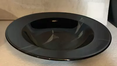 3 - Mikasa Galleria Opus Black Calla Lily Rimmed Soup Salad Pasta Bowls Set Of 3 • $14.99