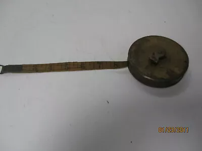 Antique LUFKIN Brass Finish 50 Foot Long Cloth Measuring Tape • $9.99