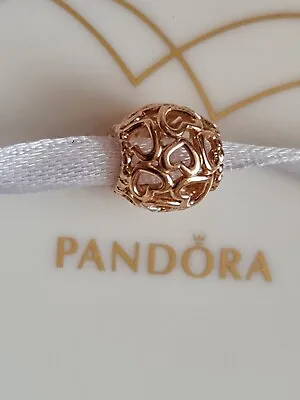 Pandora Rose Gold Openwork Hearts All Over ALE R • £18