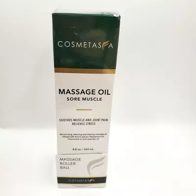 Cosmetasa Massage Oil With Roller Ball 8.8 Oz New • $10.99