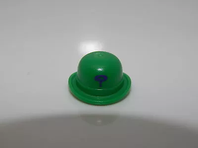 Lego Green Minifig Headgear Hat Bowler & Purple Question Mark Riddler HP#48 • $2.21