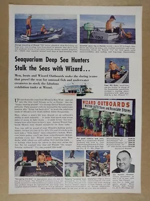 1956 Wizard Outboard Motors Miami Seaquarium Divers Photos Vintage Print Ad • $9.99