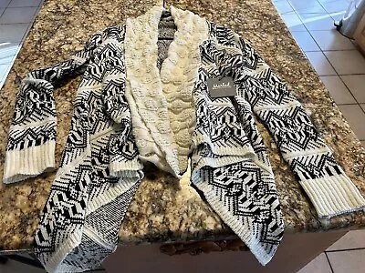 Tribal Knit Print Marled United Clothing Cardigan Anthropolgy Style NWT Size M • $9.99