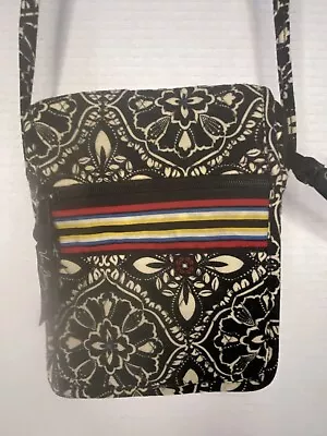 Vera Bradley Barcelona Hipster Crossbody Bag Spring Purse Black White Travel • $13.49