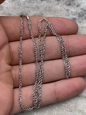 9ct White Gold Fine Link Necklace Chain 2.9 Grams • $20.33