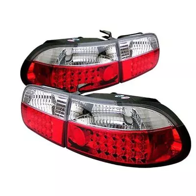 Spyder Red Clear LED Tail Lights For Honda Civic 92-95 3DR • $234.14