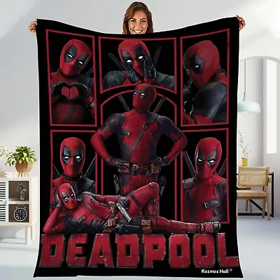 Deadpool Marvel Blanket  Deadpool Wade Wilson Blanket  Deadpool Avengers Superhe • $79.98