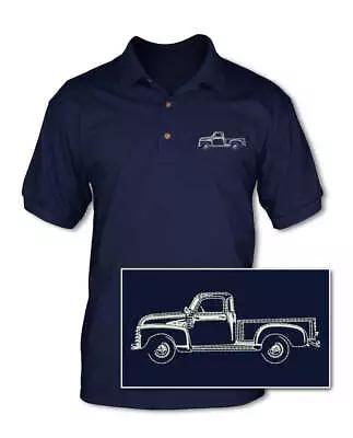 1947 - 1950 Chevrolet Pickup 3100 Adult Pique Polo Shirt - Side View • $56.36