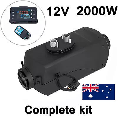 12V 2KW Diesel Air Heater Tank LCD Remote Control Thermostat Caravan Parking AU • $139.99