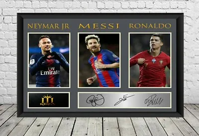 £7.49 • Buy Messi Ronaldo Neymar Signed Photo Print Autographed Poster Football Memorabilia