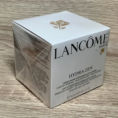 LANCOME HYDRA ZEN Rich Stress Moisturizer 50ml Revitalized Skin • £41.02