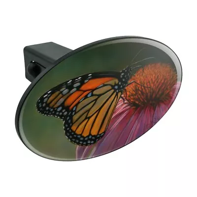 Monarch Butterfly And Coneflower Oval Tow Trailer Hitch Cover Plug Insert • $8.99