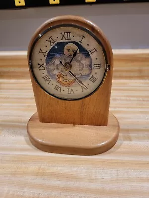 Desk Sun And Moon Handmade Wooden Clock - NOT WORKING • $19.99