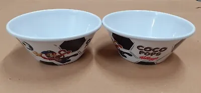 2 X Kelloggs Coco Pops Plastic Cereal Bowls Football Themed Bowl • £7.50