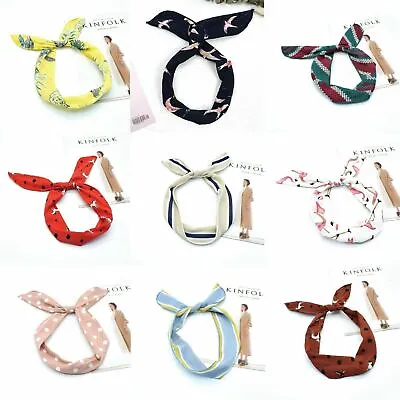 Wire Headband Retro Wired Head Scarf Rockabilly Wire Hair Band Vintage Head Wrap • $3.95