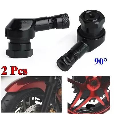 Aluminum Alloy Motorcycle Tire Valve Stem With 90 Degree Bent Design Pack Of 2 • $8.98