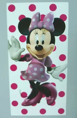 Disney Store MINNIE MOUSE Polka Dot Pink White Beach Pool Towel 30x60 NEW! • $22.99