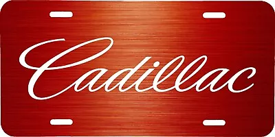 Cadillac Cts Escalade Xts Srx Red Brushed Look Vehicle License Plate Car Tag • $19.95