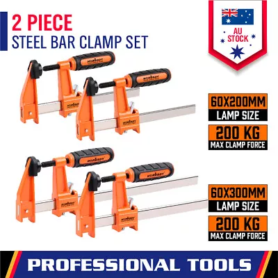 2-Piece F-Clamps 60 X 150/300mm Quick Release Steel Bar Grip Handle Woodworking • $23.99