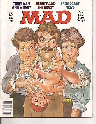 Mad Magazine #280 July 1988 Three Men And A Baby Broadcast News & More • $4.89