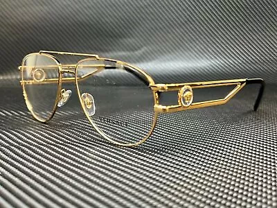 VERSACE VE1269 1002 Gold Pilot Men's 57 Mm Eyeglasses • $268.66